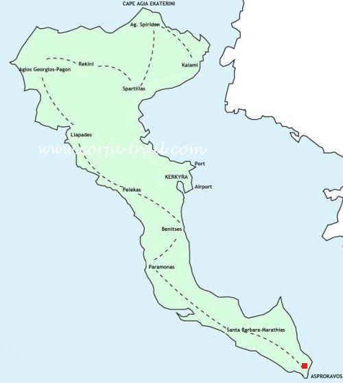 Corfu Trail Kaart